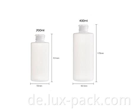 Transparente nachfüllbare leere kosmetische kosmetische kosmetische Flaschen mit Flip -Kappen -Toner -Lotion Duschgel Shampoo Flasche